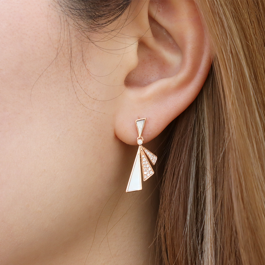 Snowy Symmetrix Earring